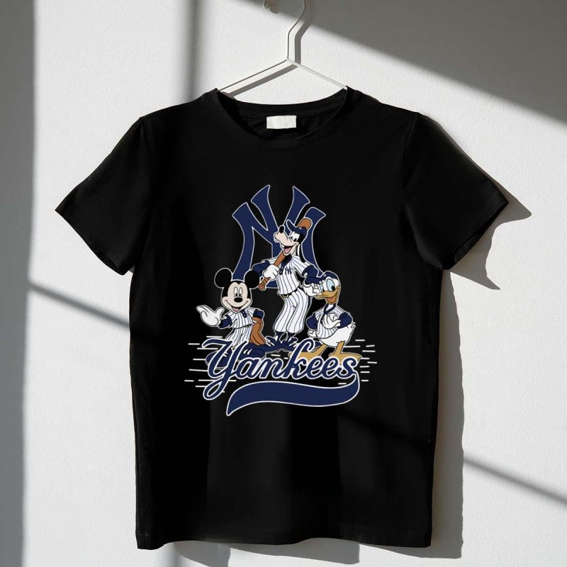 Mickey Mouse Pluto Donald Duck New York Yankees Shirt t shirt 1 1