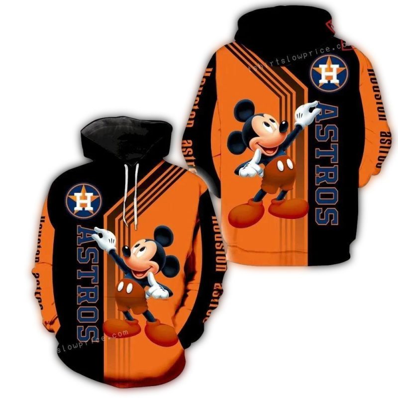 Mickey Mouse Reach Logo Houston Astros All over Print Hoodie 1
