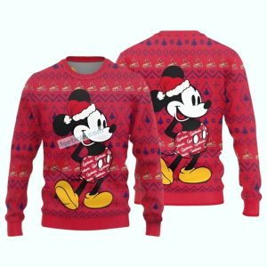 Mickey Mouse St Louis Cardinals Naughty Christmas Ugly Sweater