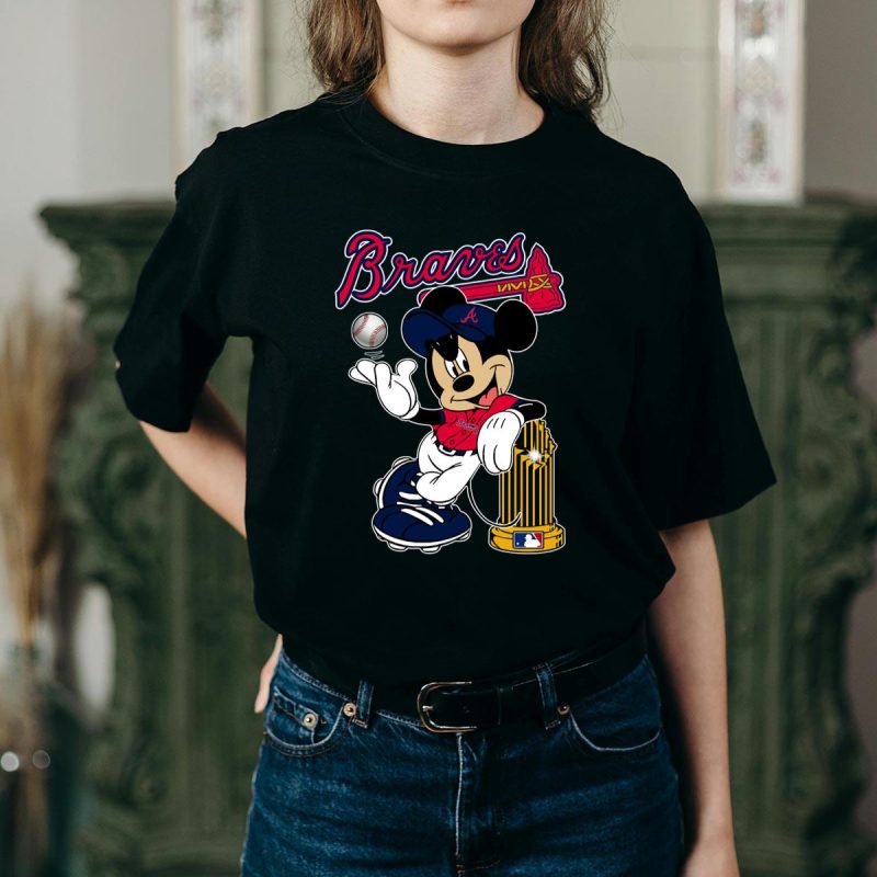 Atlanta Braves 2021 World Series Champions Mickey T-Shirt - Image 2