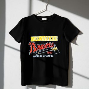 Milwaukee Braves 1957 World Champions T-Shirt - Vintage Baseball Tee