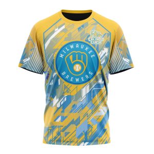 Milwaukee Brewers Fearless Against Childhood Cancer All-Over Print T-Shirt