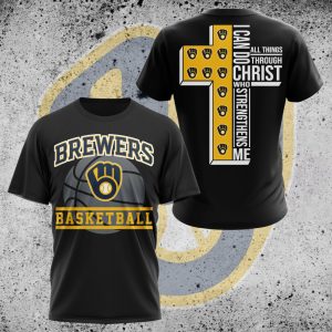 Milwaukee Brewers I Can Do All Things Inspirational Print T-Shirt