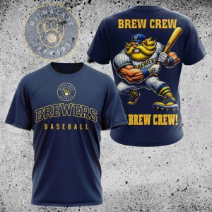 Milwaukee Brewers Brew Crew All-Over Print T-Shirt for Fans