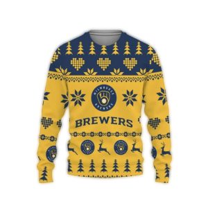Milwaukee Brewers Merry Christmas Snowflake Ugly Sweater