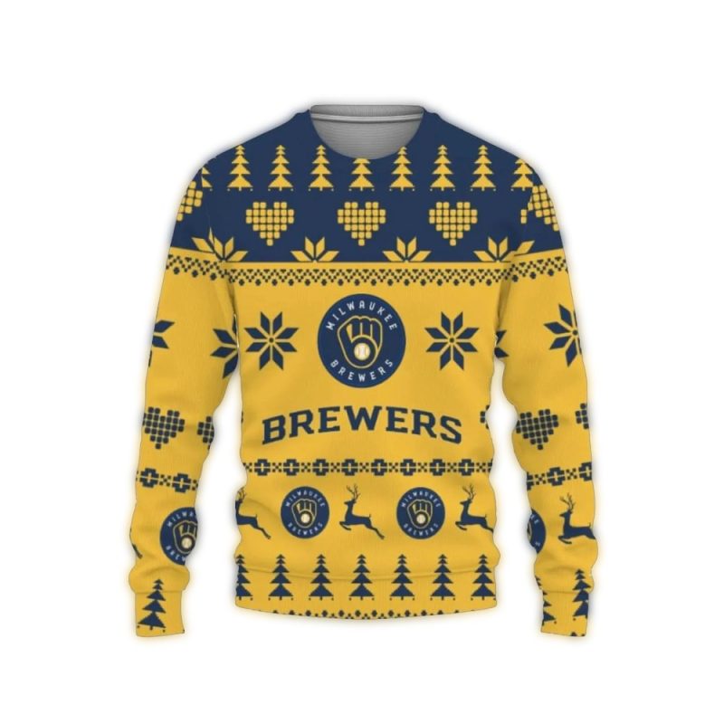 Milwaukee Brewers Merry Christmas Snowflake Ugly Sweater