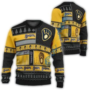 Milwaukee Brewers Patchwork Pattern Ugly Sweater
