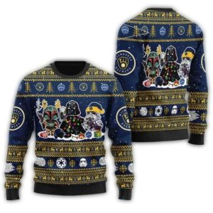 Milwaukee Brewers Star Wars Holiday Ugly Sweater