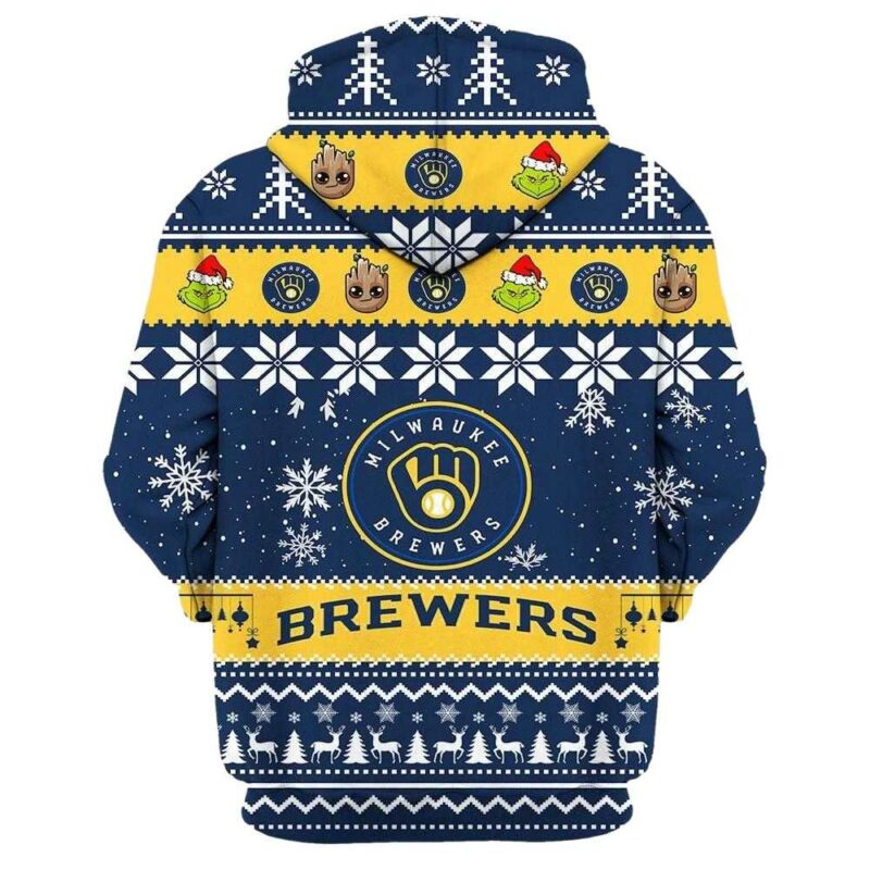 Milwaukee brewers baby groot and grinch best friends 3d hoodie 3.jpg