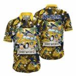 Milwaukee brewers car surf floral tropical hawaiian shirt 1.jpg