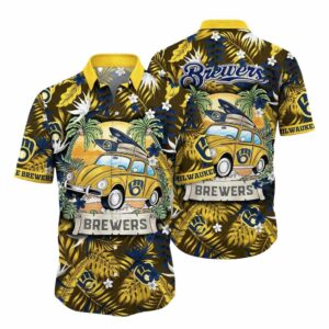 Milwaukee brewers car surf floral tropical hawaiian shirt 1.jpg