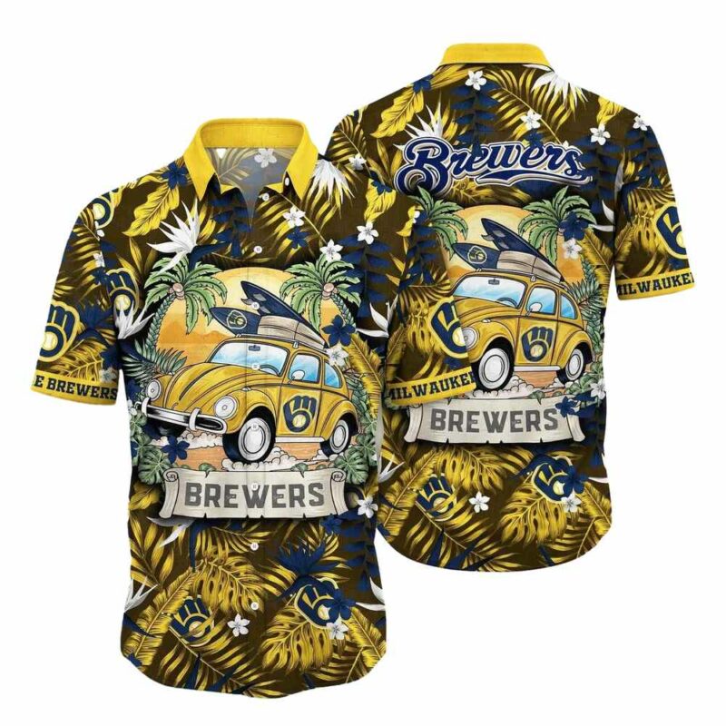 Milwaukee brewers car surf floral tropical hawaiian shirt 1.jpg