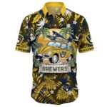 Milwaukee brewers car surf floral tropical hawaiian shirt 2.jpg
