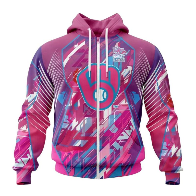 Milwaukee brewers fearless against breast cancer 3d hoodie 2.jpg