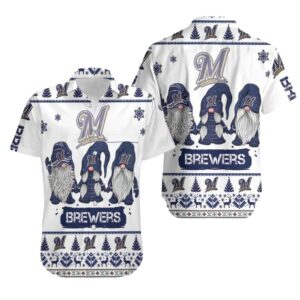 Milwaukee brewers festive gnome holiday hawaiian shirt 1.jpg