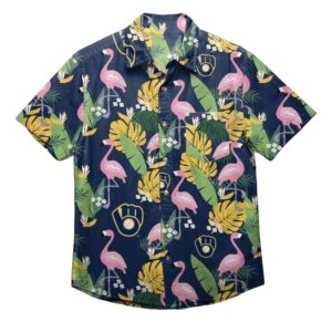 Milwaukee brewers flamingo leaf pattern hawaiian shirt 1.jpg
