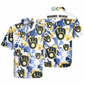 Milwaukee brewers floral flower hawaiian shirt 1.jpg
