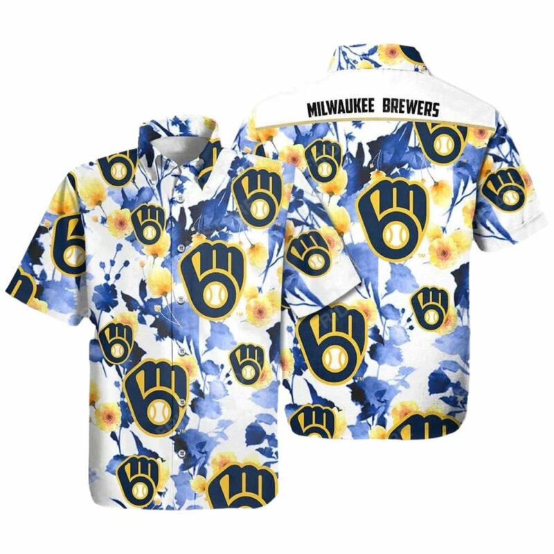 Milwaukee brewers floral flower hawaiian shirt 1.jpg