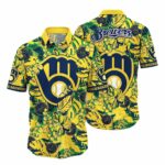 Milwaukee brewers floral tropical hawaiian shirt 1.jpg