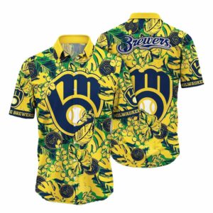Milwaukee brewers floral tropical hawaiian shirt 1.jpg