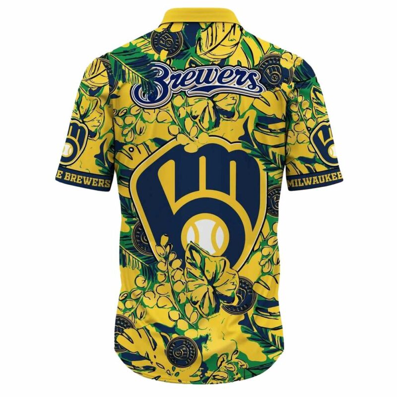 Milwaukee brewers floral tropical hawaiian shirt 3.jpg