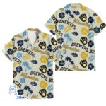 Milwaukee brewers flower coconut and leaf pattern hawaiian shirt 1.jpg