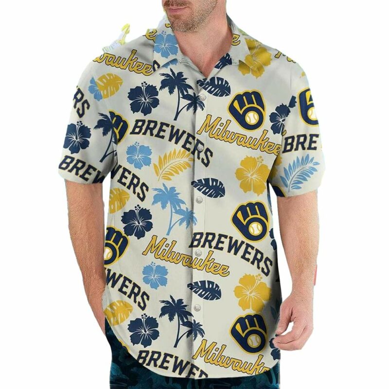 Milwaukee brewers flower coconut and leaf pattern hawaiian shirt 2.jpg