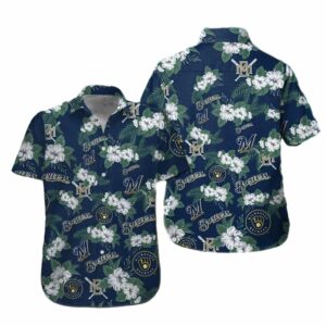 Milwaukee brewers flower floral pattern summer vacation tropical hawaiian shirt 1.jpg