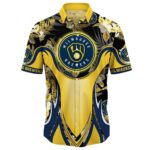 Milwaukee brewers flower floral tropical uniform hawaiian shirt 2.jpg