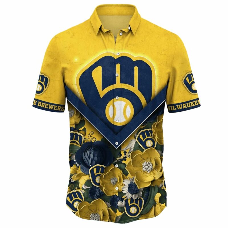 Milwaukee brewers flower pattern hawaiian shirt 3.jpg