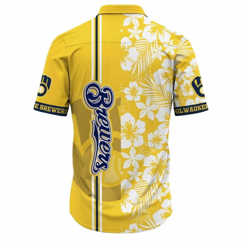 Milwaukee brewers flower pattern tropical hawaiian shirt 3.jpg