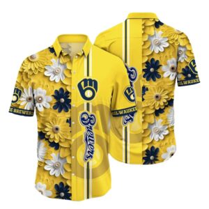Milwaukee brewers flower pattern vacation summer tropical hawaiian shirt 1.jpg