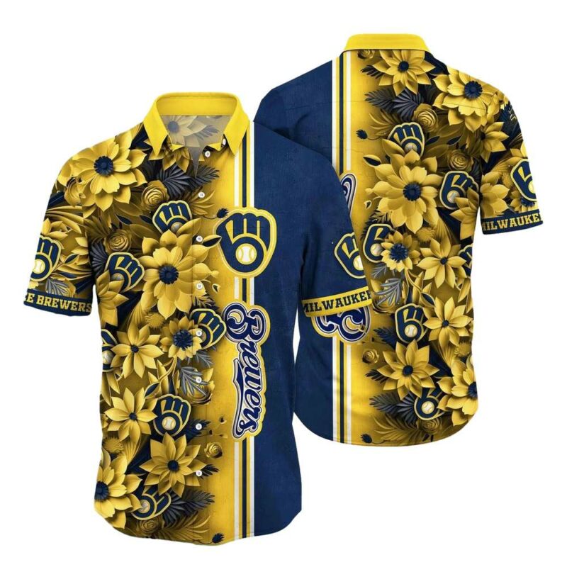 Milwaukee brewers flower tropical hawaiian shirt 1.jpg