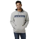 Milwaukee brewers gray woven 3d hoodie 1.jpg