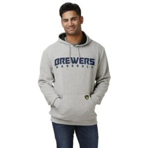 Milwaukee brewers gray woven 3d hoodie 1.jpg