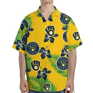 Milwaukee brewers hibiscus flower hawaiian shirt 1.jpg