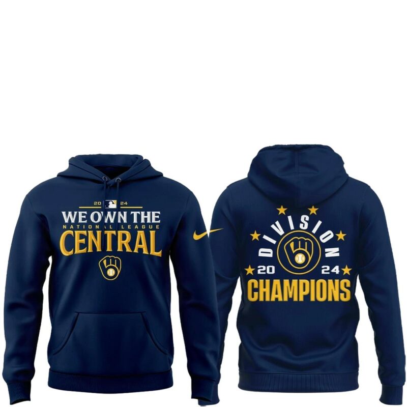 Milwaukee brewers national league central division champions 2024 3d hoodie 1.jpg