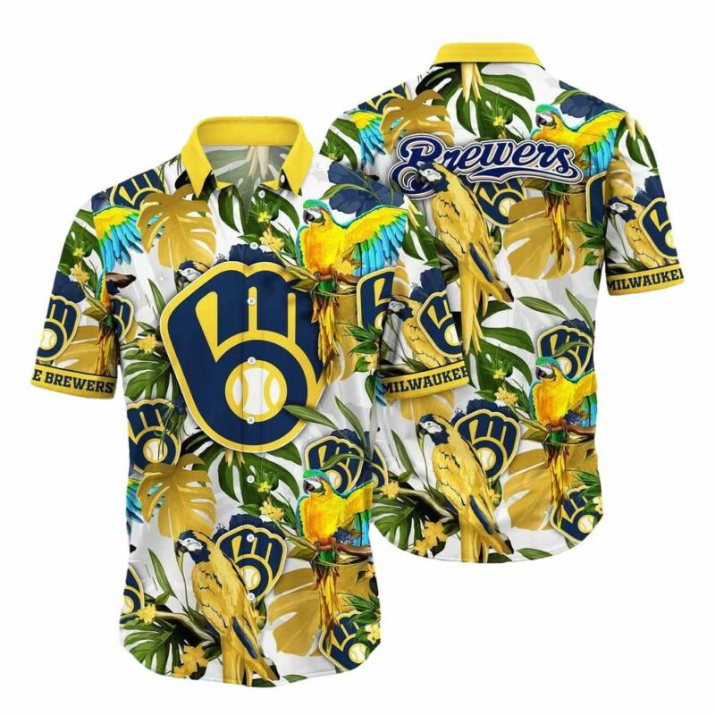 Milwaukee brewers parrot floral tropical hawaiian shirt 1.jpg