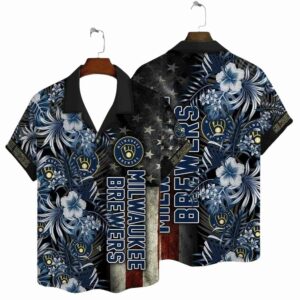 Milwaukee brewers patriotic floral hawaiian shirt 1.jpg