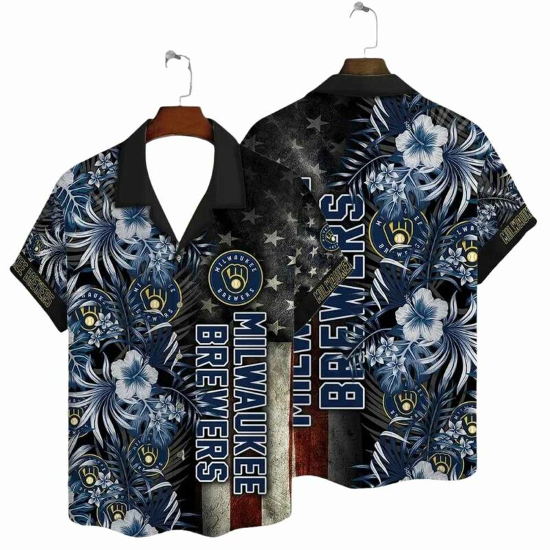 Milwaukee brewers patriotic floral hawaiian shirt 1.jpg