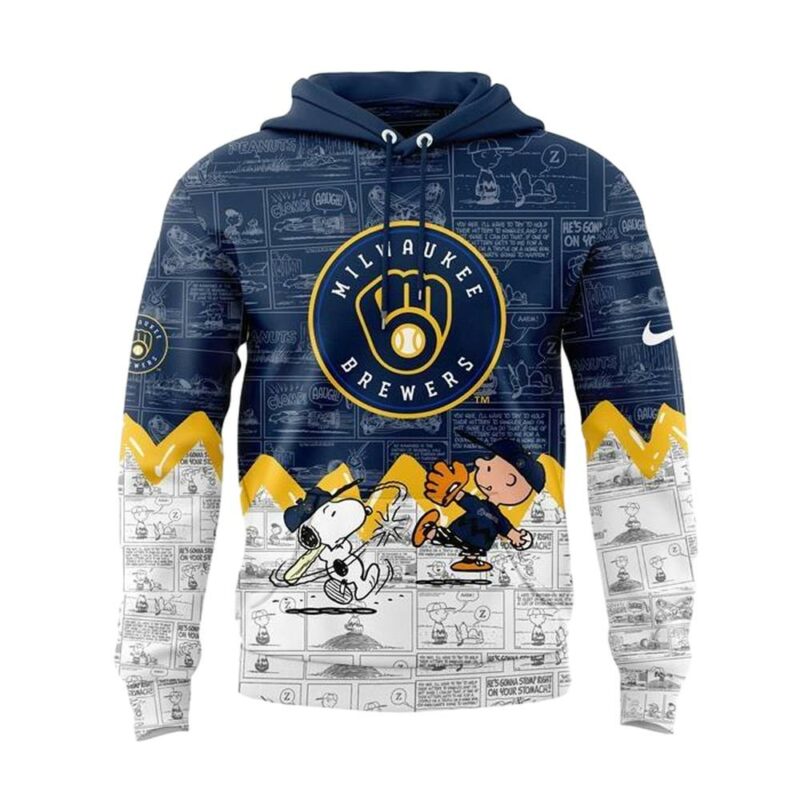 Milwaukee brewers peanuts snoopy 3d hoodie 2.jpg