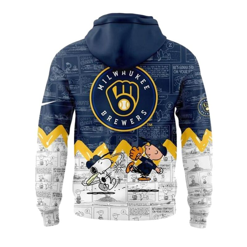 Milwaukee brewers peanuts snoopy 3d hoodie 3.jpg