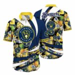 Milwaukee brewers pineapple floral summer vacation hawaiian shirt 1.jpg