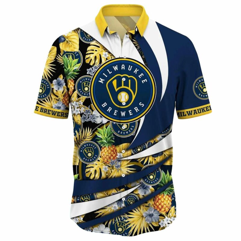 Milwaukee brewers pineapple floral summer vacation hawaiian shirt 2.jpg