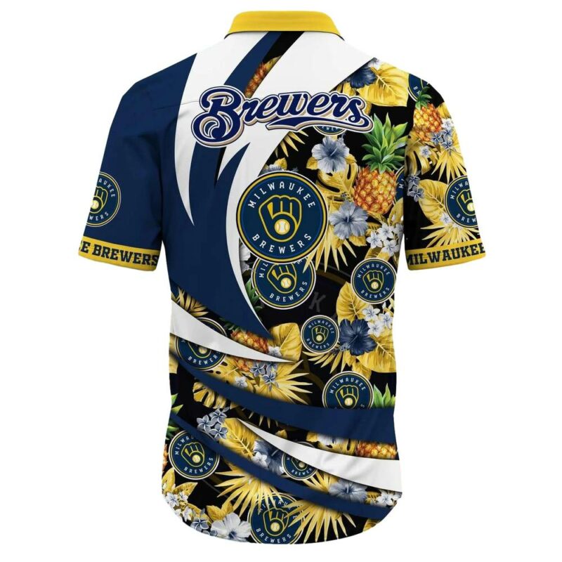 Milwaukee brewers pineapple floral summer vacation hawaiian shirt 3.jpg