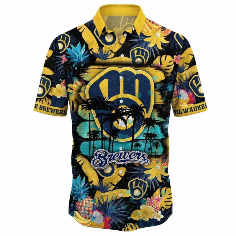 Milwaukee brewers pineapple floral tropical hawaiian shirt 2.jpg