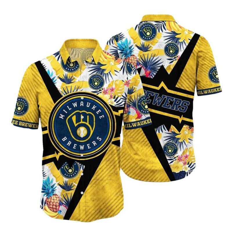 Milwaukee brewers pineapple leaf floral tropical hawaiian shirt 1.jpg