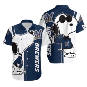 Milwaukee brewers snoopy cool hawaiian shirt 1.jpg