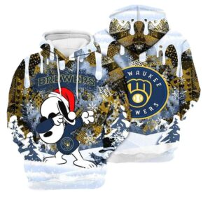Milwaukee brewers snoopy dabbing the peanuts 3d hoodie 1.jpg