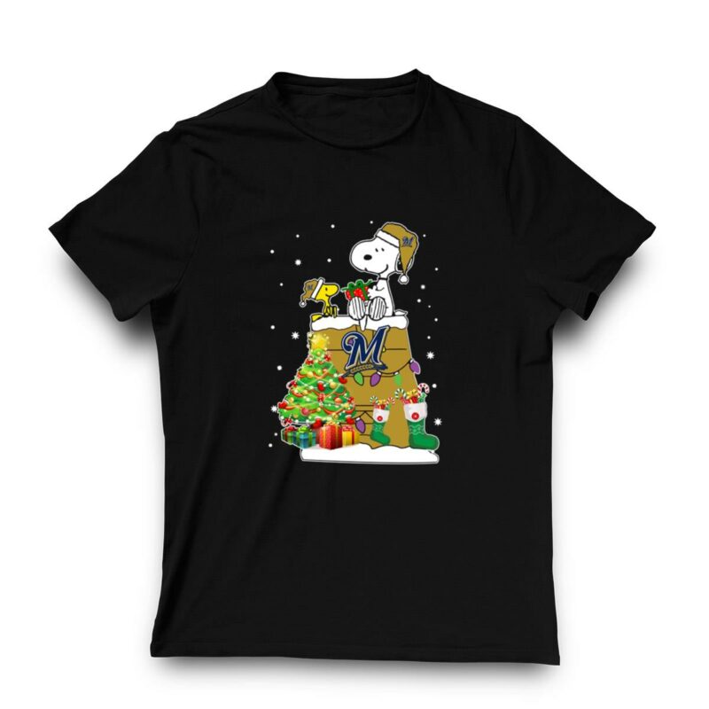 Milwaukee brewers snoopy woodstock christmas shirt t shirt 3 3.jpg